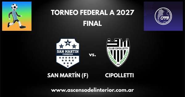 Cipolletti y San Martín de Formosa jugarán por el ascenso
