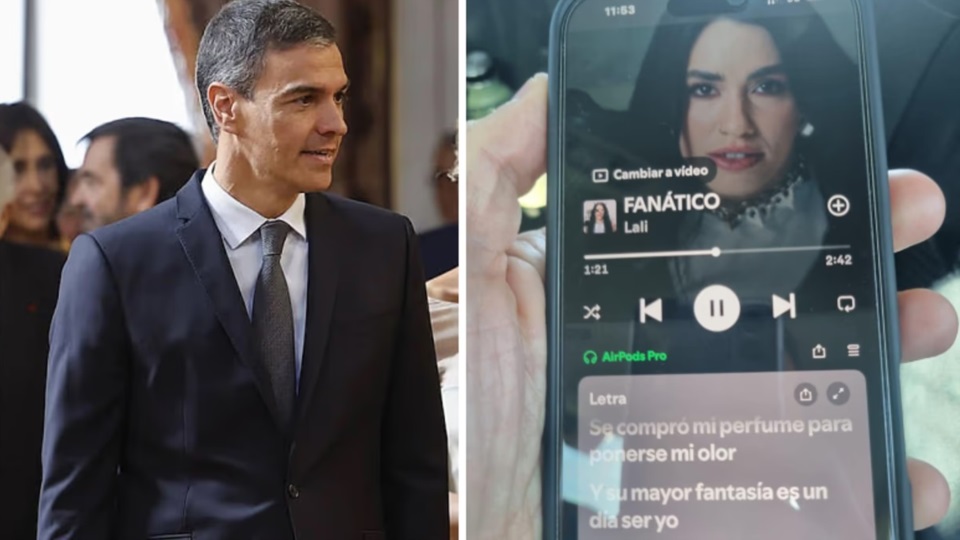 Pedro Sánchez compartió en sus redes sociales el tema de Lali “Fanático”. Foto: Agencia NA (@sanchezcastejon).