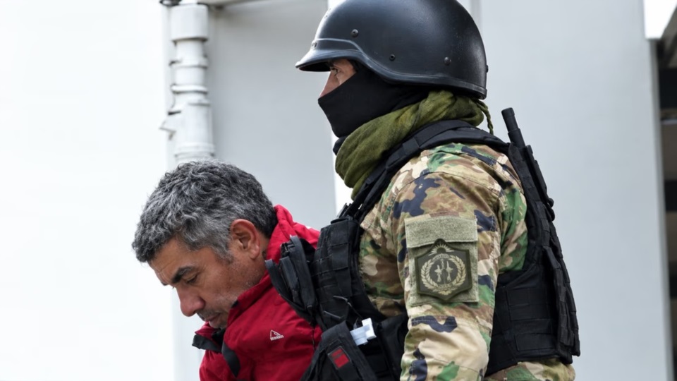 Ireneo Zarza, detenido Foto: Agencia NA (captura de video mejorada con IA).