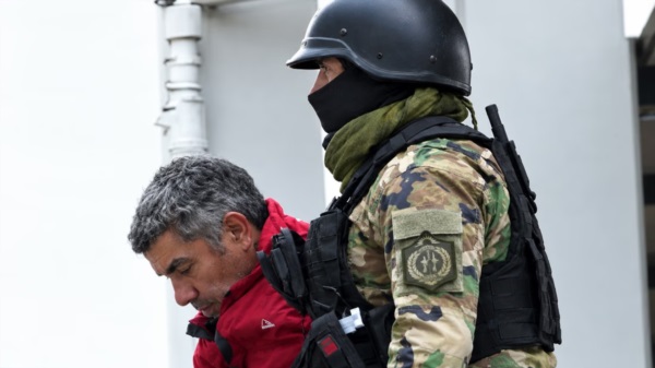 Ireneo Zarza, detenido Foto: Agencia NA (captura de video mejorada con IA).