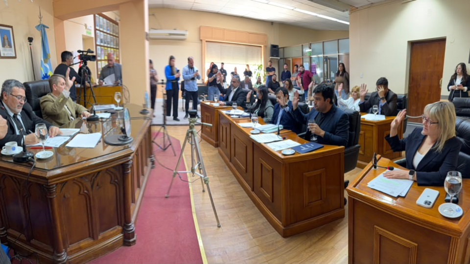 Sesión en el Concejo Deliberante.
