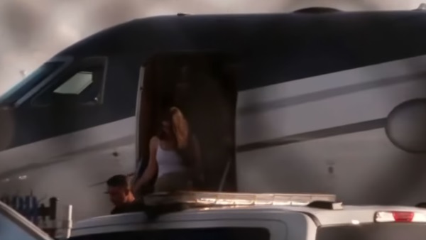 Bolsonaro llegando a Estados Unidos.