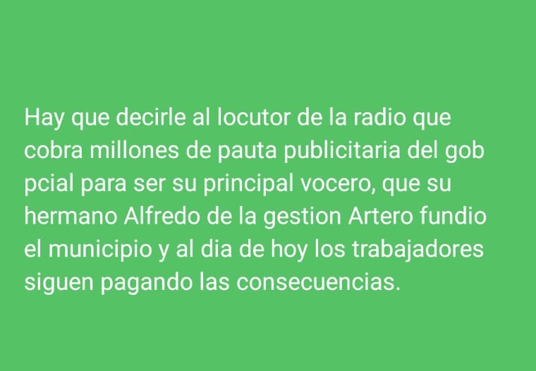 El "estado" de Quiroga con críticas a los "hermanos".