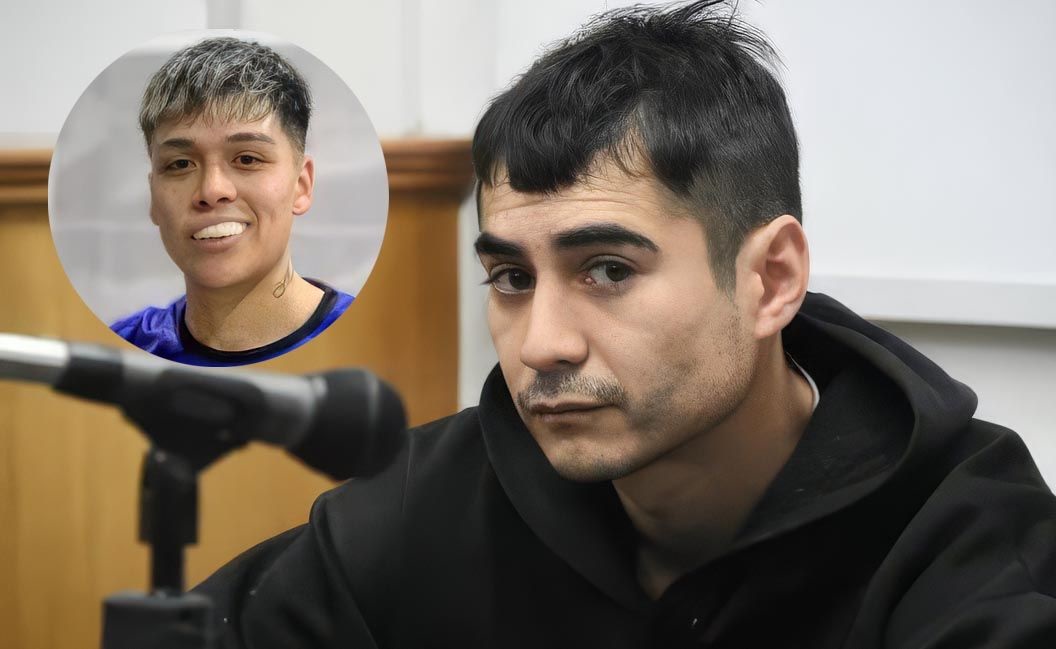 Barría en audiencia y una imagen de Dylan, su víctima.