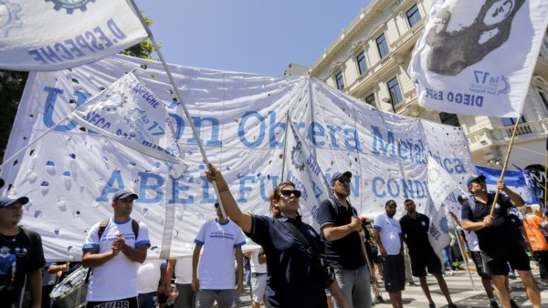 La marcha en el Congreso. 