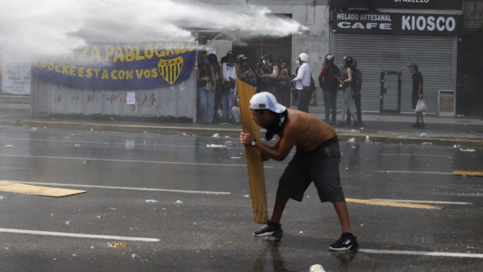Tensión en la zona del Congreso.
