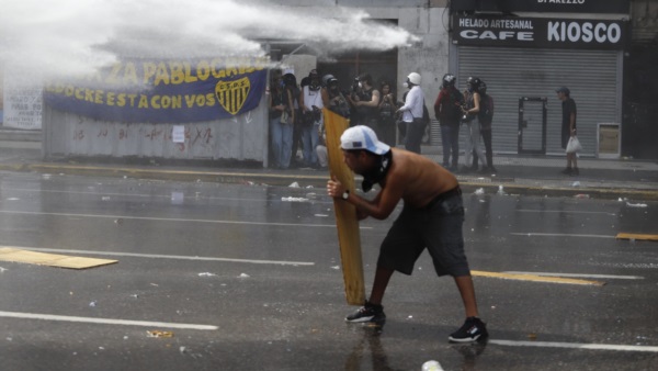 Tensión en la zona del Congreso.
