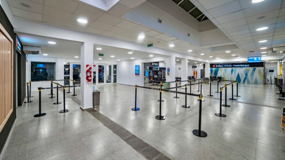 El aeropuerto madrynense en un gran momento.