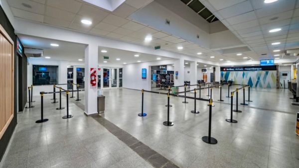 El aeropuerto madrynense en un gran momento.