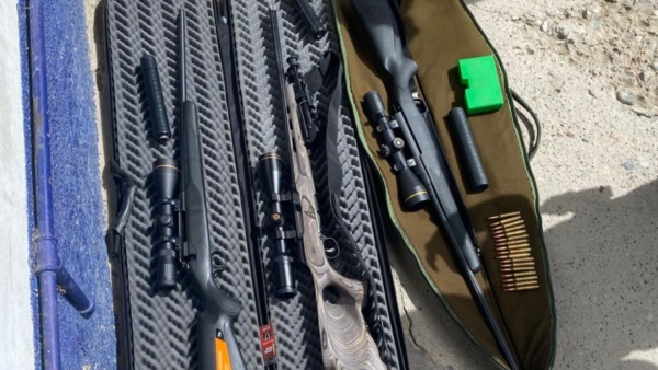 Las armas secuestradas.