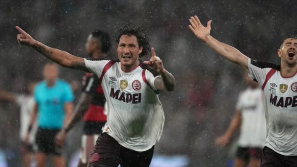 El paraguayo José María Canale estampó un cabezazo estupendo en el segundo gol granate.