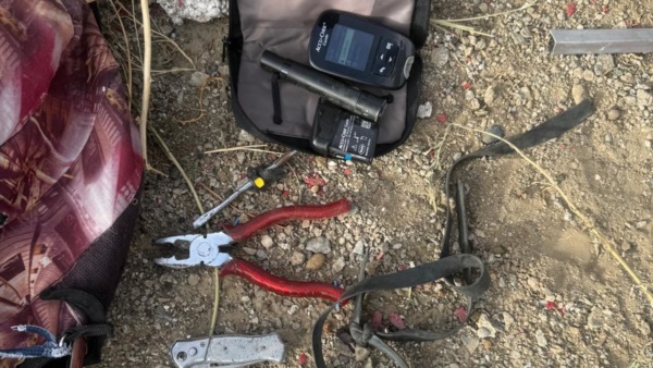 Herramientas para el robo de cable halladas.