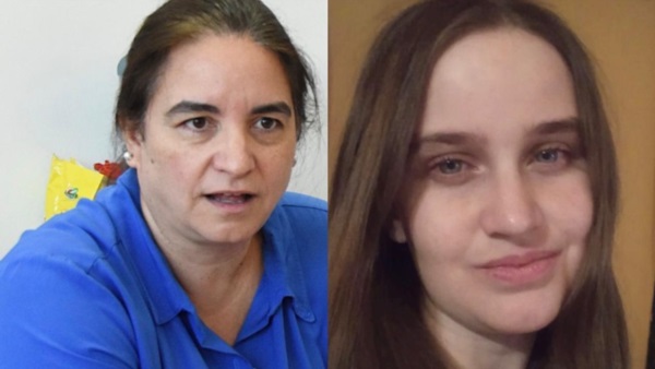 Izquierda: La fiscal Claudia Ibáñez. Derecha, Mariana; la docente fallecida.