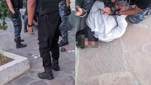 El sujeto fue reducido y trasladado a la comisaría Primera.