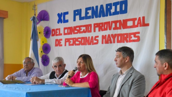 La ministra Florencia Papaiani en el plenario.