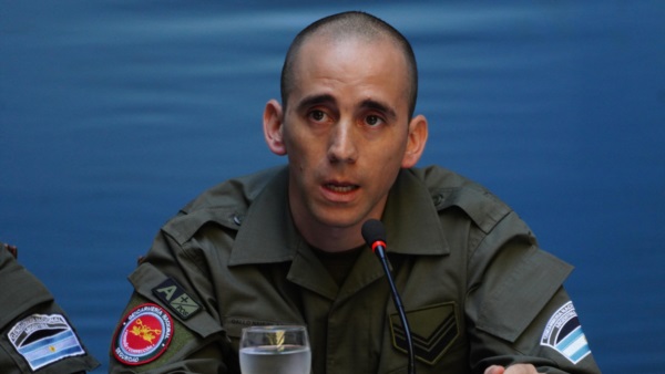 El gendarme evitó mencionar a la AFA.