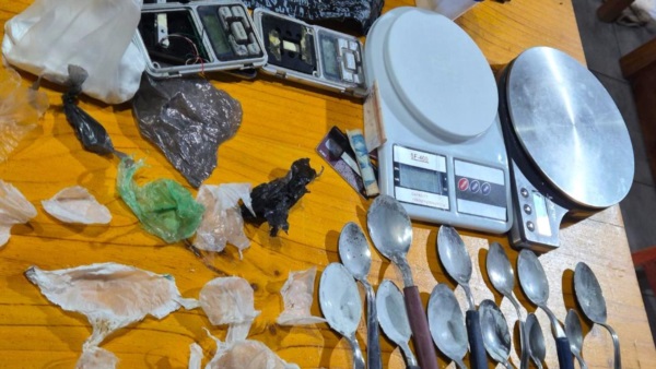 Elementos secuestrados por la Policía.