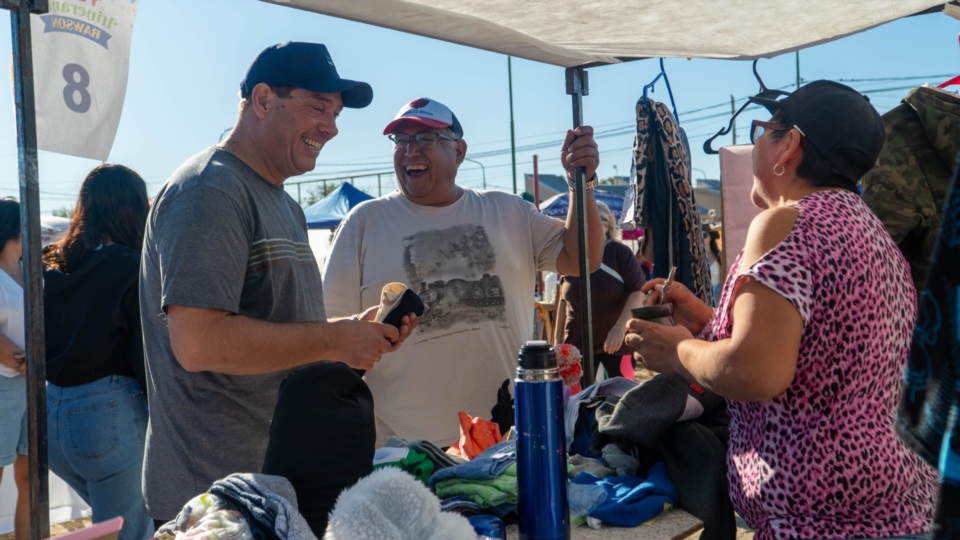 Damián Biss en la feria itinerante.