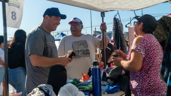 Damián Biss en la feria itinerante.