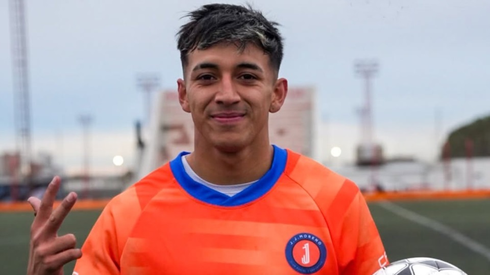 Máximo Florentín, la gran figura del 'Naranja' con un hattrick. Foto: Prensa Moreno.