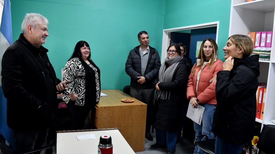 La ministra Florencia Papaiani en su visita a Comodoro Rivadavia.