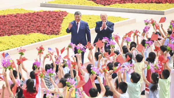 Trump y Xi Jinping en Beijing.
