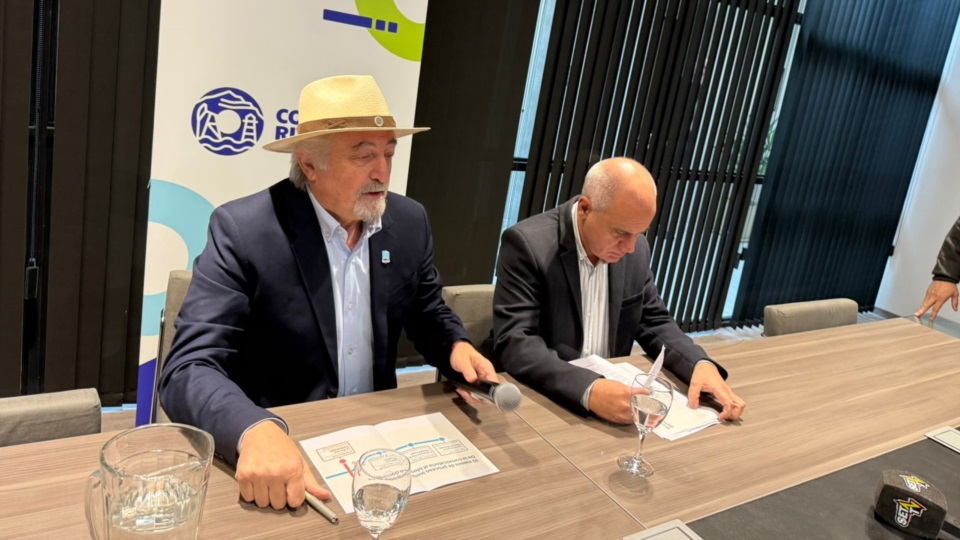 El intendente de Comodoro Rivadavia, Othar Macharashvili, y el secretario de Gobierno, Sergio Bohe.