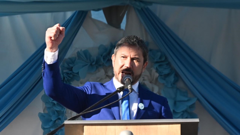 Merino en su discurso en el acto del 25 de Mayo.