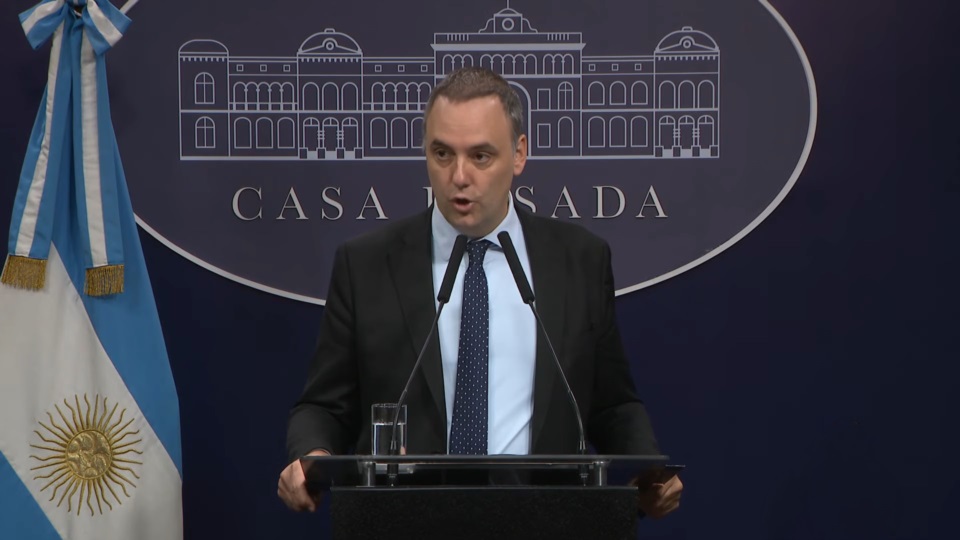 El jefe de Gabinete, Manuel Adorni.