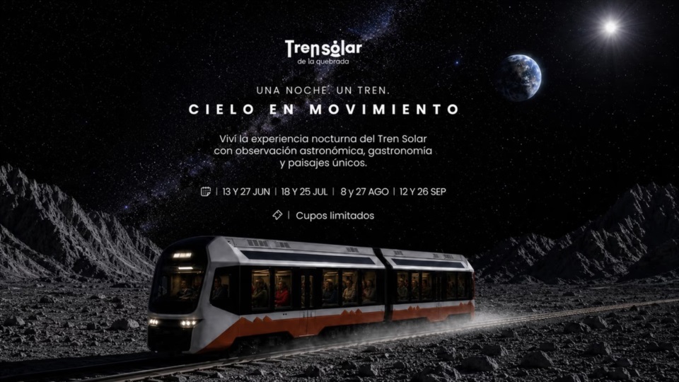 La propuessta del Tren Solar de la Quebrada para observar astros tiene lugar en junio, julio y agosto de este año. 