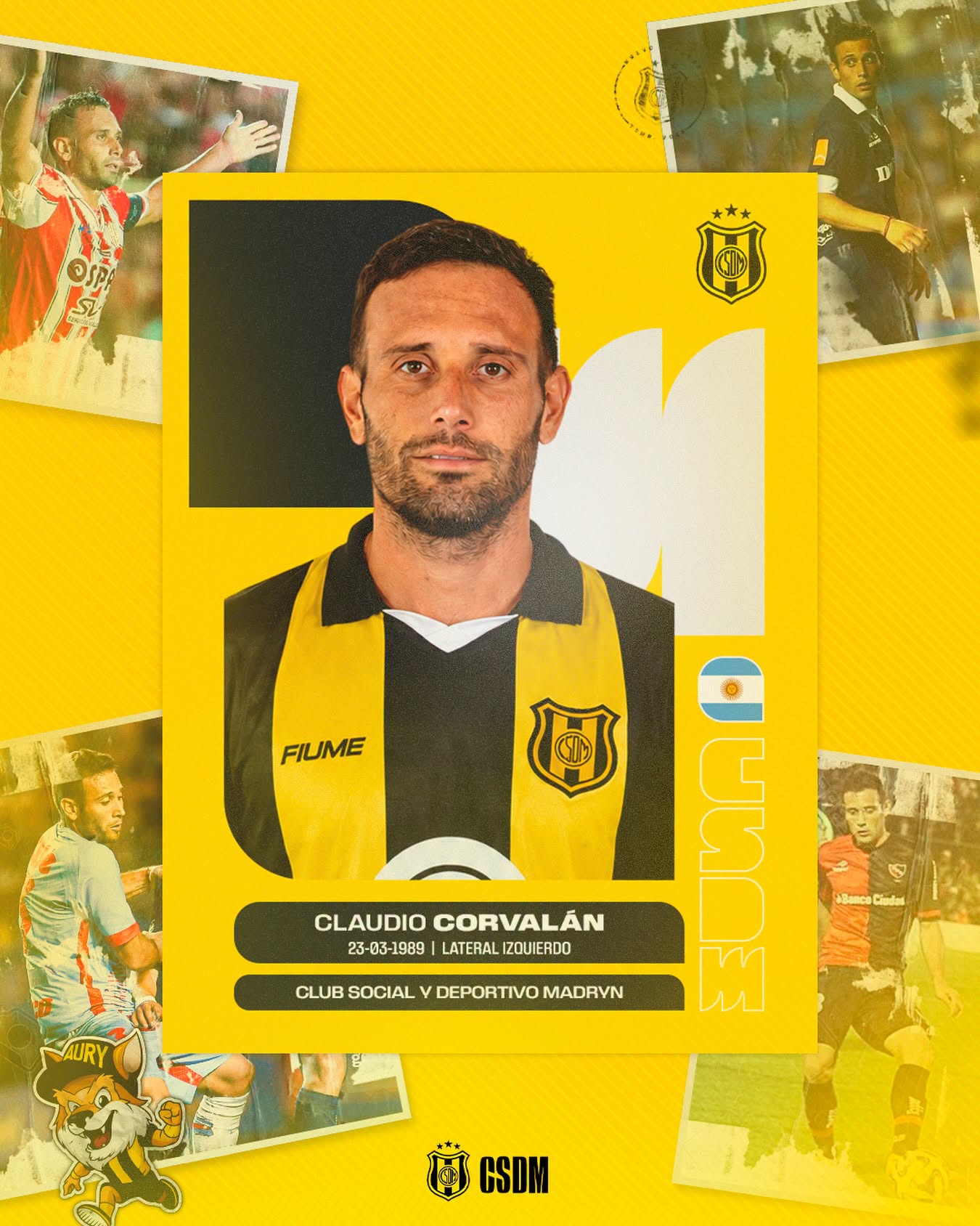 Claudio Corvalán, el nuevo refuerzo del Aurinegro.