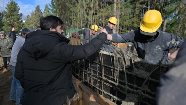 Recorrida por una de las obras.