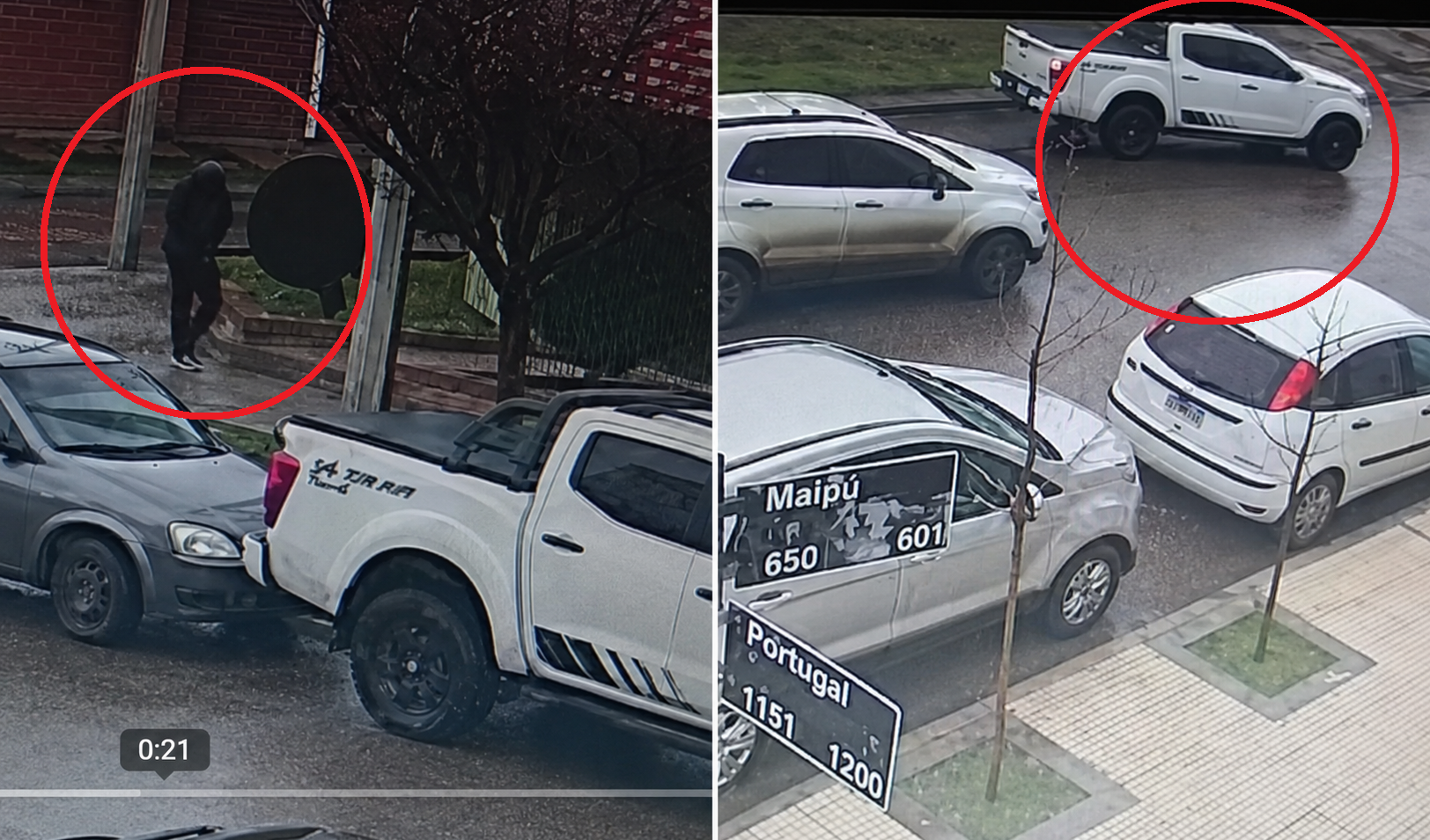 Las cámaras de seguridad registraron al ladrón y cuando se fue del lugar.