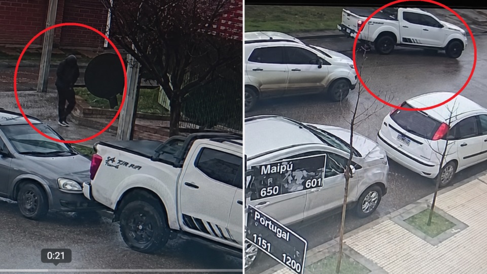 Las cámaras de seguridad registraron al ladrón y cuando se fue del lugar.