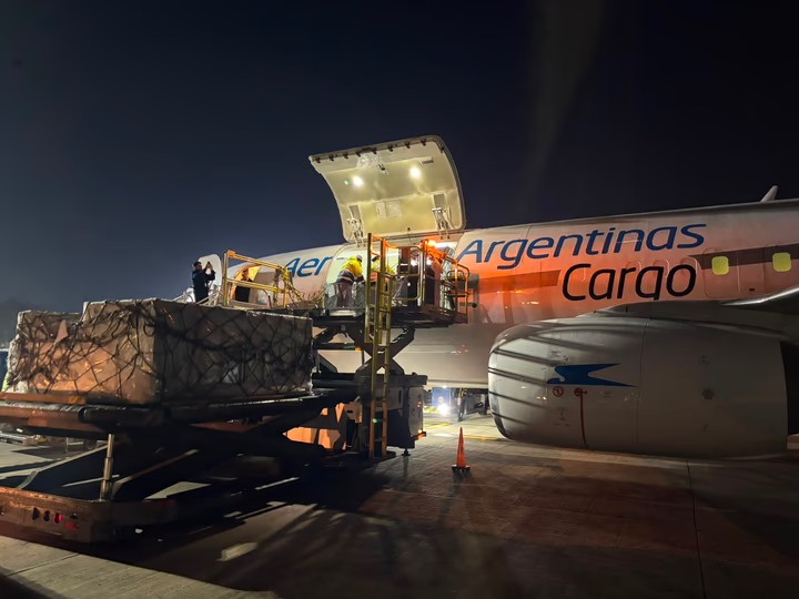 Aerolíneas Argentinas envió aviones a Venezuela. Foto Agencia NA. Foto Agencia NA.