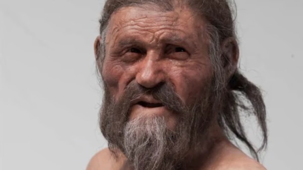 Reconstrucción artística de Otzi. Foto: Agencia NA (Museo Arqueológico del Tirol del Sur).