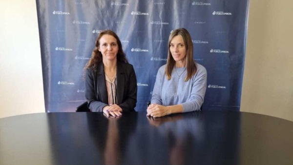 María Bottini y Cecilia Bagnato, de la Fiscalía de Esquel.