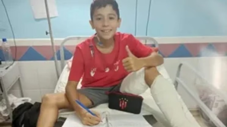 Esteban Bogado en el hospital. Foto: Agencia NA (redes).