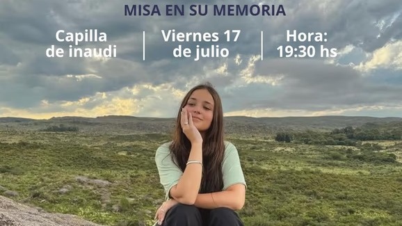 Este viernes se realizará una misa en homenaje a Catalina. Fotografía: Agencia NA (gentileza familia Gutiérrez).