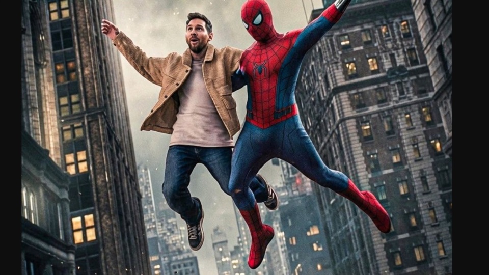 Por esta vez Peter Parker llevó a balancearse por los aires a Lio, en lugar de a Zendaya.