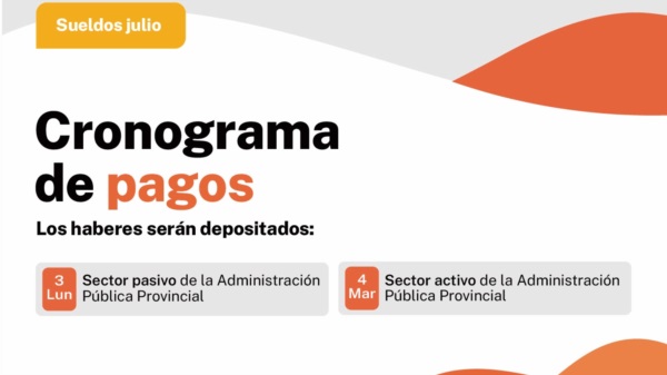 Cronograma de pagos en la administración pública.