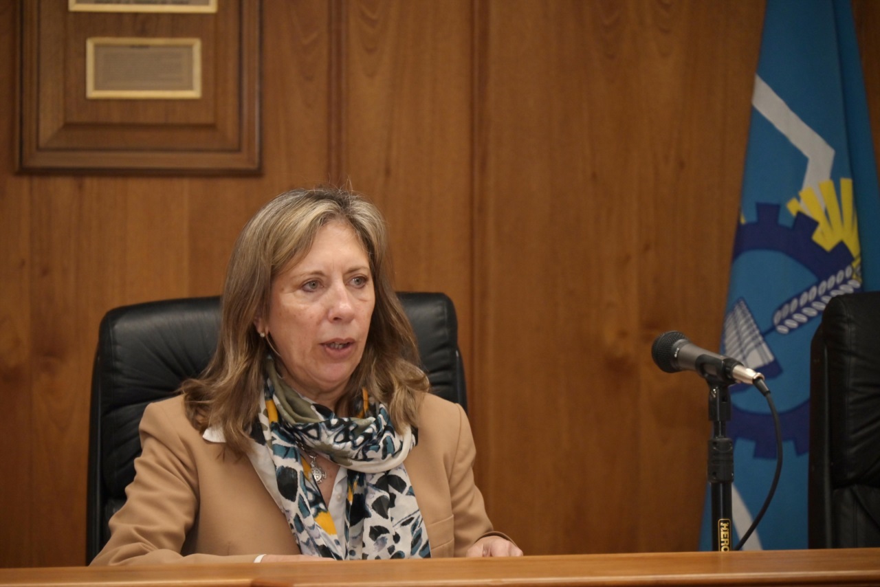 La jueza Tolomei presidió la audiencia doble. 
