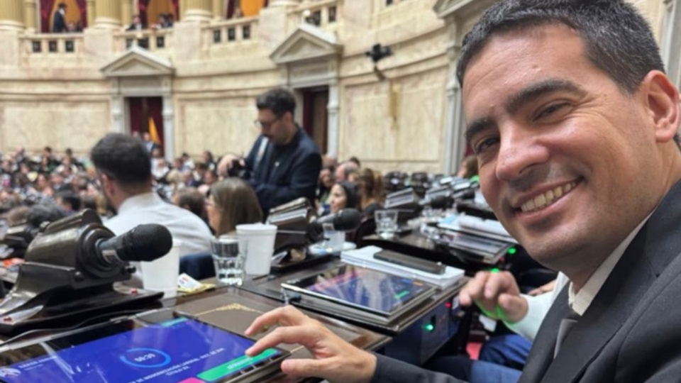 Adrían Ravier en Diputados antes de ser vocero oficial. Foto: Agencia NA (@AdriánRavier).
