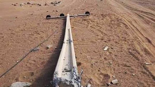Derribaran 14 postes del tendido eléctrico y sustrajeran casi dos kilómetros de cable de cobre.