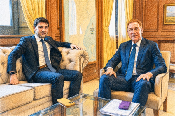 Torres y Santilli en la Rosada, viejos conocidos.