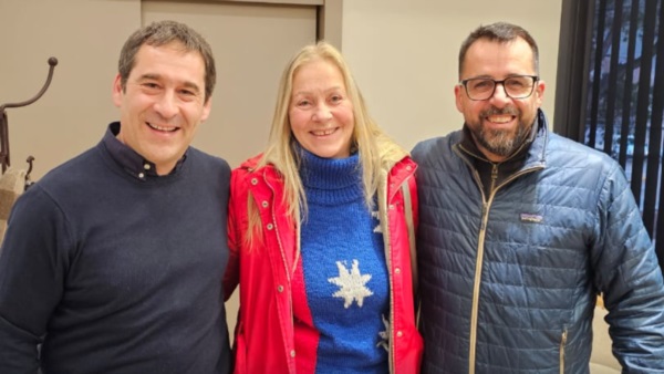 "¡Digan whisky!" Luque, Paggi y Taccetta.
