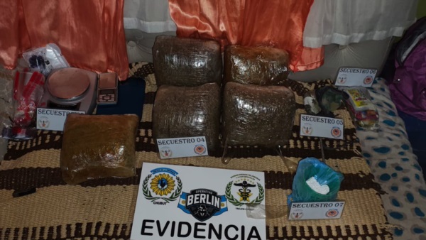 La droga secuestrada.