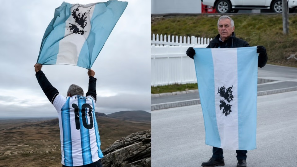 El veterano Eduardo Canitrot fue quien hizo flamear nuevamente la bandera argentina en las Islas Malvinas tras 44 años.