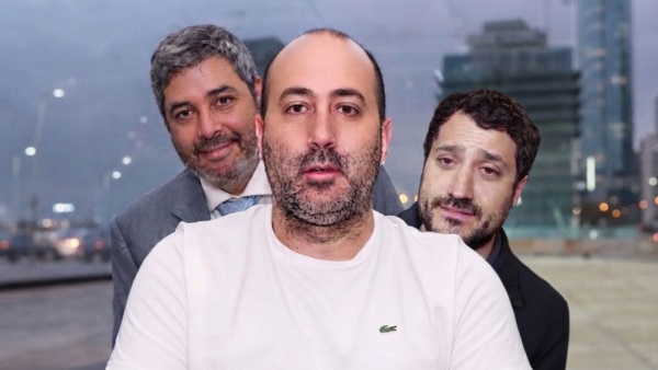 Cerimedo y sus sus vínculos chubutenses, Roque Cambareri (izq.) y Rafael Nataine (der.), a través de su socio Octavio Arteaga.