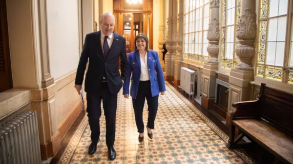 Bullrich y Sturzenegger en el Senado.